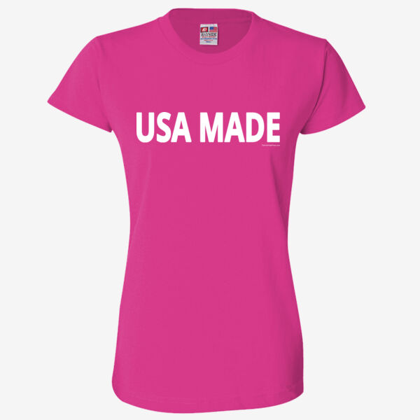 USA MADE - Ladies' 6.1 oz., 100% Cotton T-Shirt Thumbnail