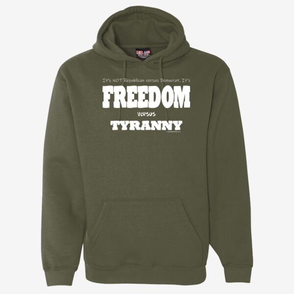 Freedom Versus Tyranny - Adult 9.5 oz., 80/20 Pullover Hooded Sweatshirt Thumbnail