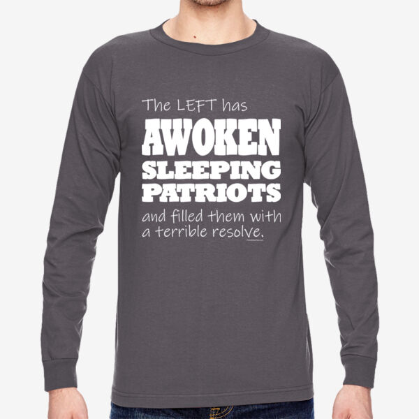 Awoken Sleeping Patriots - Adult 6.1 oz., 100% Cotton Long Sleeve T-Shirt Thumbnail
