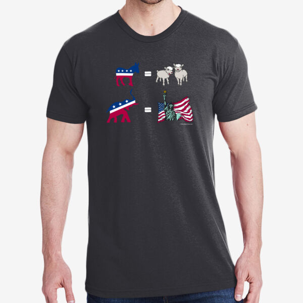 Elephant Equals Liberty - Unisex Triblend T-Shirt Thumbnail